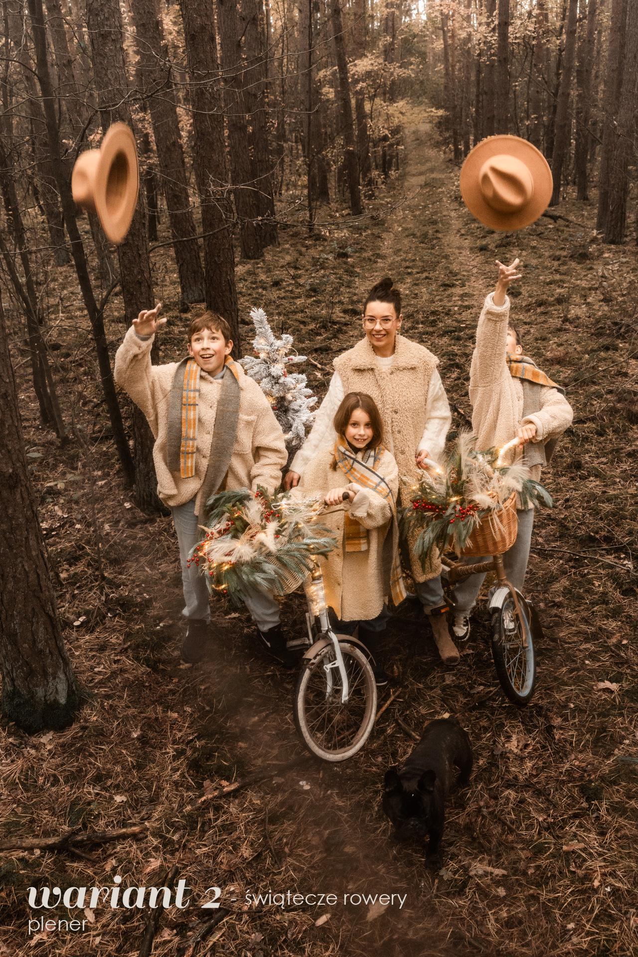 Sesje świąteczne 2025 plener rowery