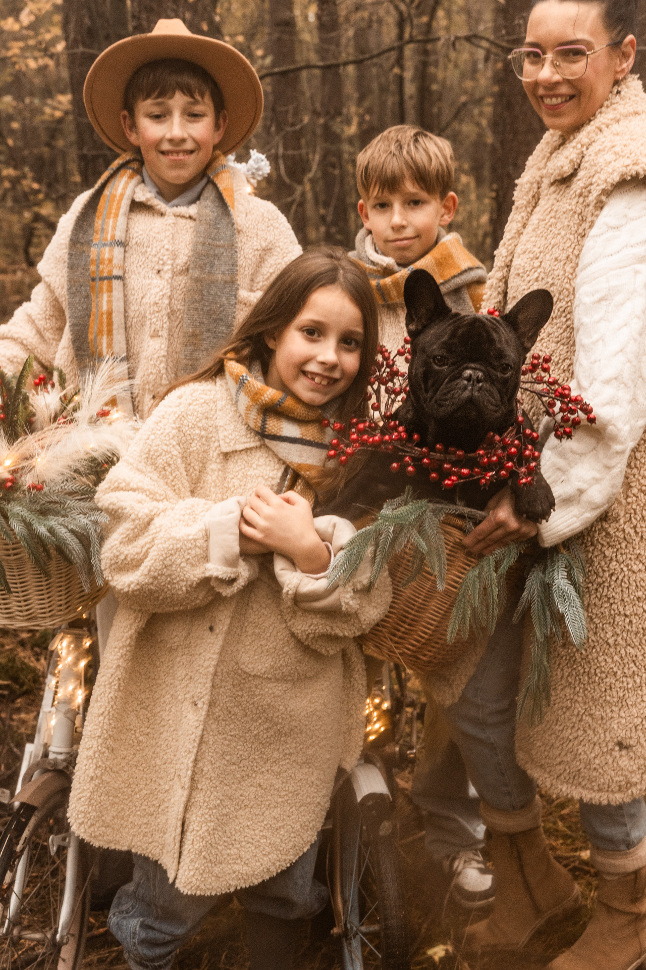 Rodzinna sesja świąteczna w plenerze